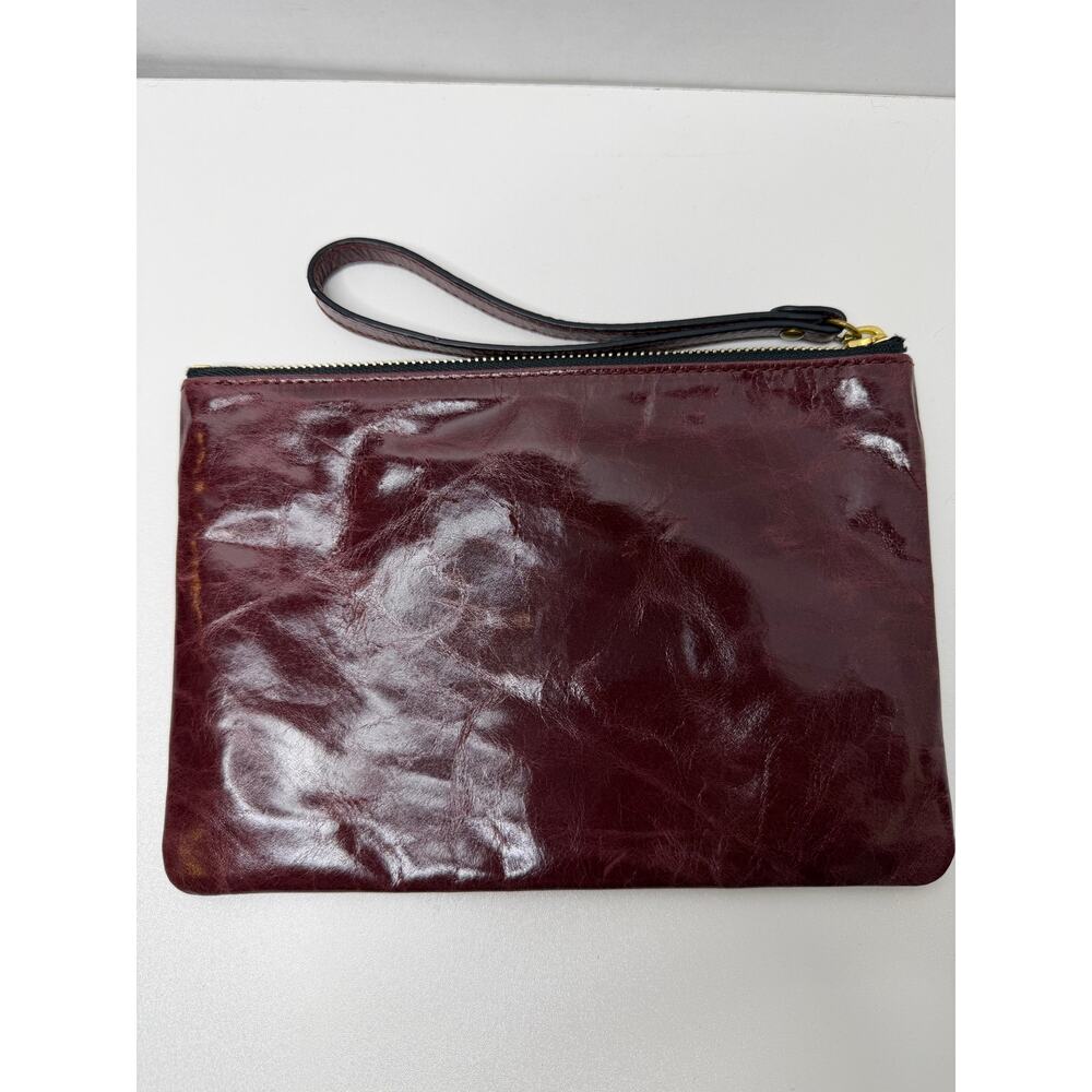 Isabel Marant Mino Pouch Wristlet Leather Zip Burgundy Clutch Small Evening Bag - Picture 4 of 5